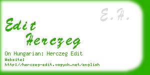 edit herczeg business card